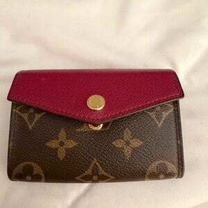 Elegant Burgundy and Brown Louis Vuitton Wallet